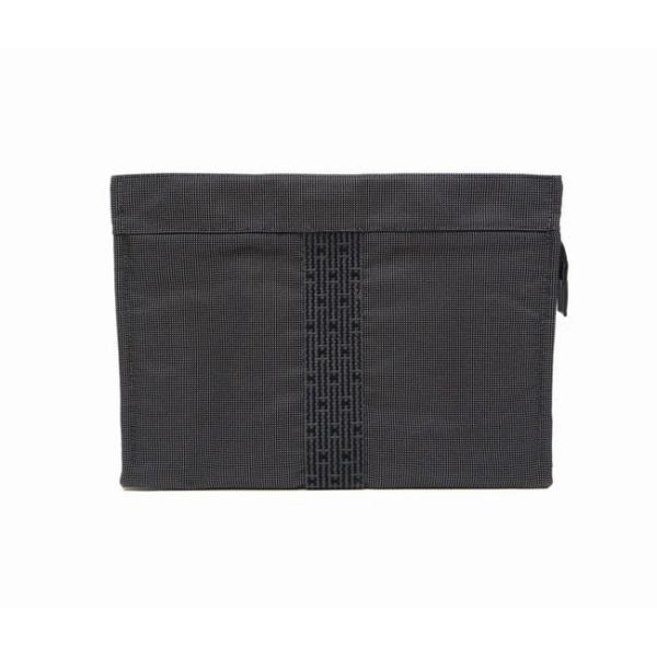 HERMES エルメス エールライン セカンドポーチ グレー×ブラック＜USED＞美品