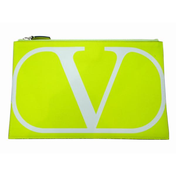 VALENTINO GARAVANI ヴァレンティノ ガラヴァーニ クラッチ バッグ ケース イエロー＜USED＞