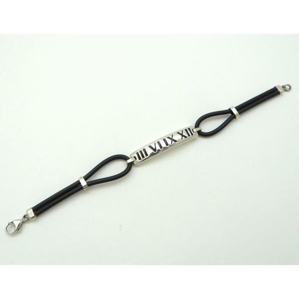 TIFFANY ティファニー　アトラス　ラバー　ブレスレット　SV925 TIFFANY&Co.（ティファニー） アトラス プレート ラバーブレスレット