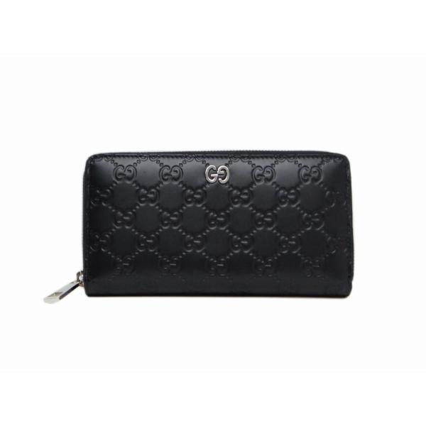 グッチシマ GUCCI グッチ 473928 レザー ラウンドファスナー長