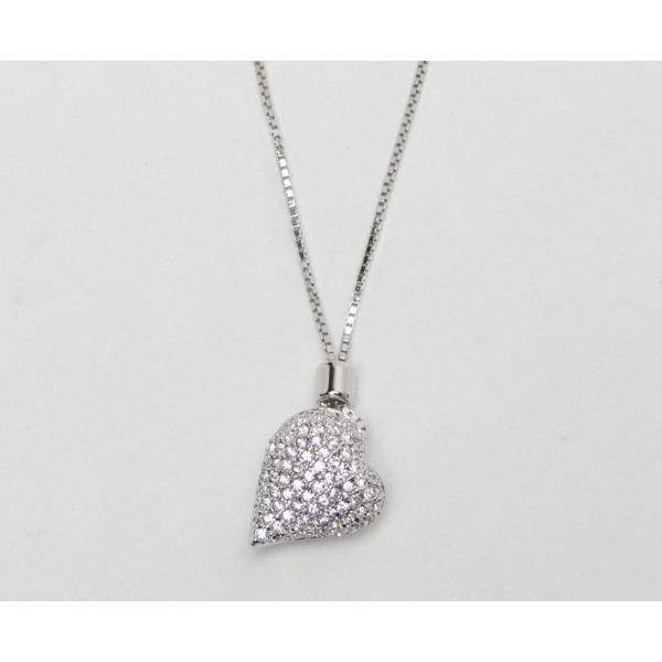 SWAROVSKI スワロフスキー ラインストーン ハート ネックレス＜USED＞【送料無料】