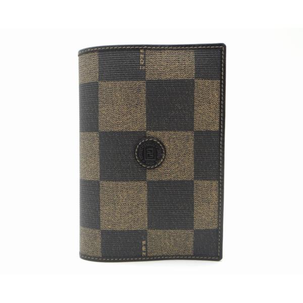 FENDI（フェンディ） ペカン柄 PVCキャンバス×レザー 手帳カバー