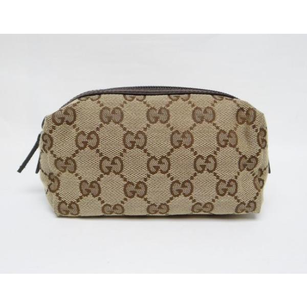 GUCCI ブラウンキャンバスポーチ GUCCI(グッチ) Vintage GG