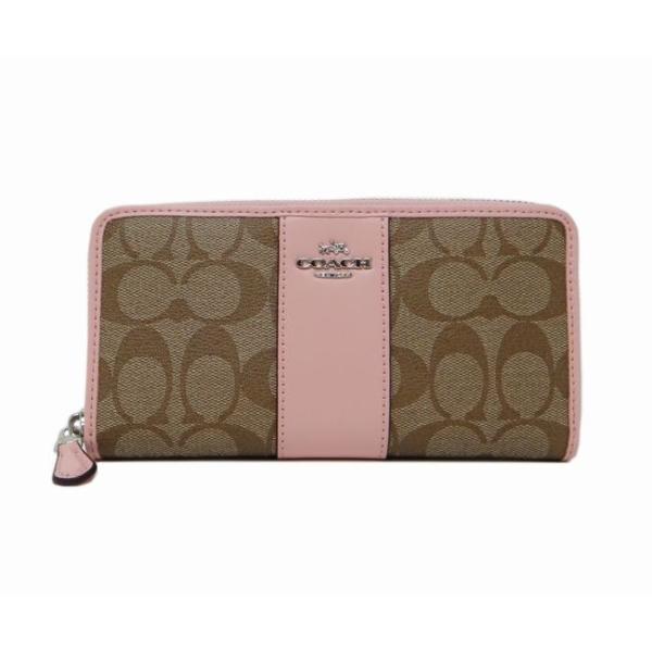 COACH（コーチ） F54630 シグネチャー ストライプ PVC ラウンド