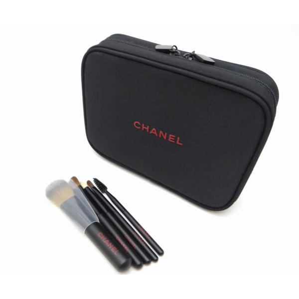 CHANEL シャネル レ ミニ ドゥ シャネル 2011 ポーチ×メイクブラシセット＜USED訳あり＞【送料無料】