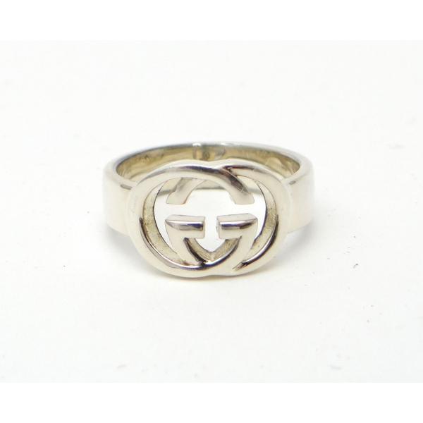 GG GUCCI グッチ インターロッキング リング 指輪 #15 SV925＜USED 
