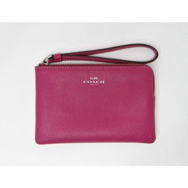 COACH（コーチ） F58032 クロスグレインレザー ストラップ付 ポーチ