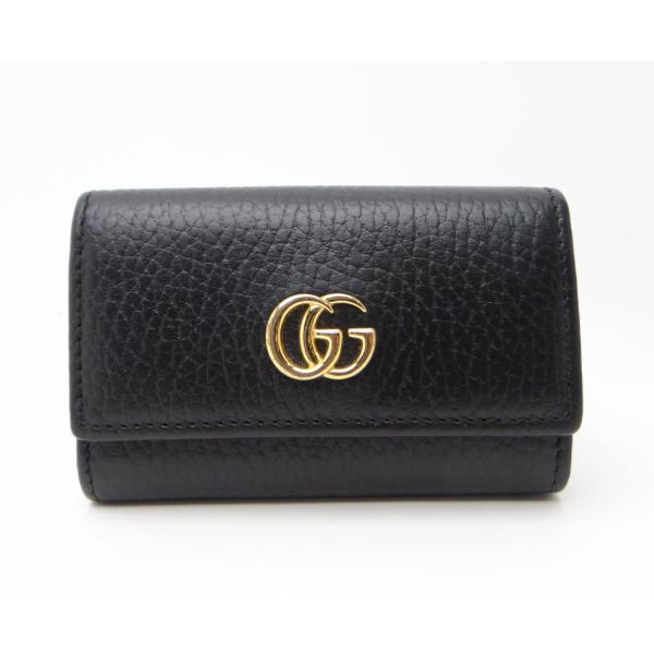 【GUCCI】ダブルG キーケース ダブルG キーケース ・ブラック レザー | GUCCI公式
