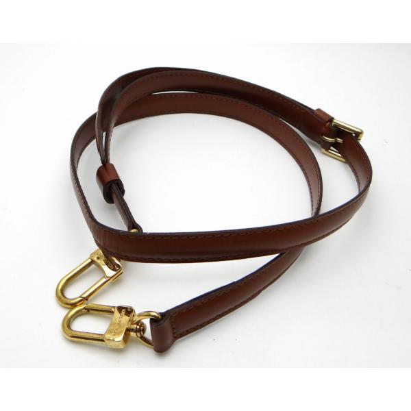 LOUIS VUITTON ルイヴィトン レザー ショルダーストラップ ブラウン＜USED＞