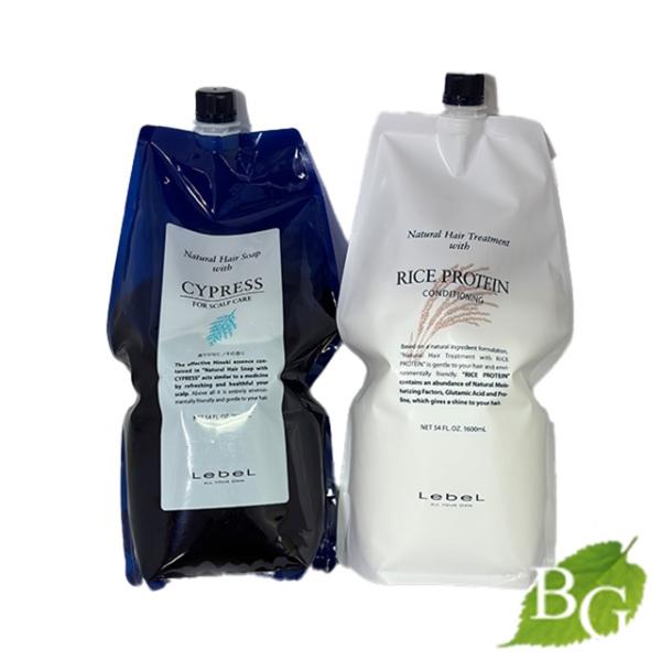ルベル ナチュラルヘアソープ サイプレス（CYd） ヘアトリートメント ウィズ ライスプロテイン（RP） セット 各1600mL 詰替え用