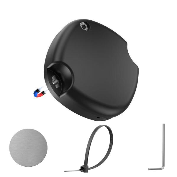 AirTag用マグネットケース IPX8防水 強力N52磁石内蔵 粘着スチールシート付き エアタグ用保護カバー コンパクト 紛失防止 隠し 自転車 車 バイク 盗難防止