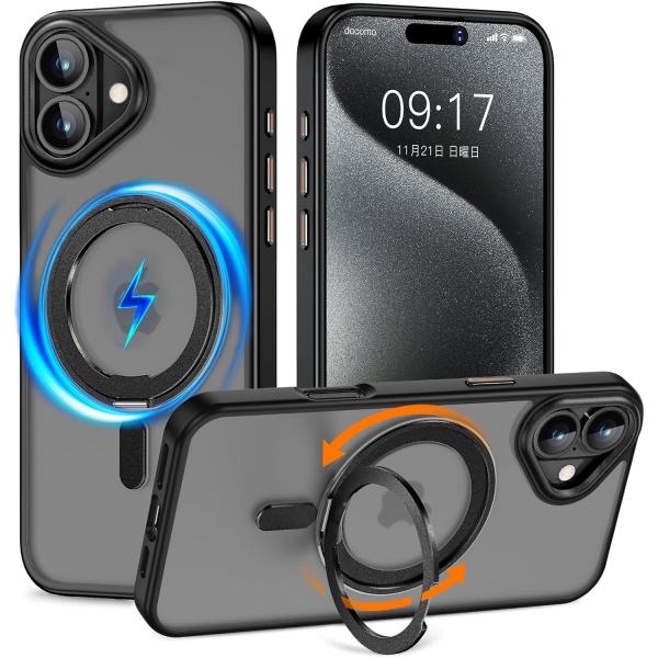 iPhone16Plus 256㎇　MagSafe対応ケース付き iPhone16 Plus ケース カバー ハイブリッド ZEROSAFE Shaft MagSafe