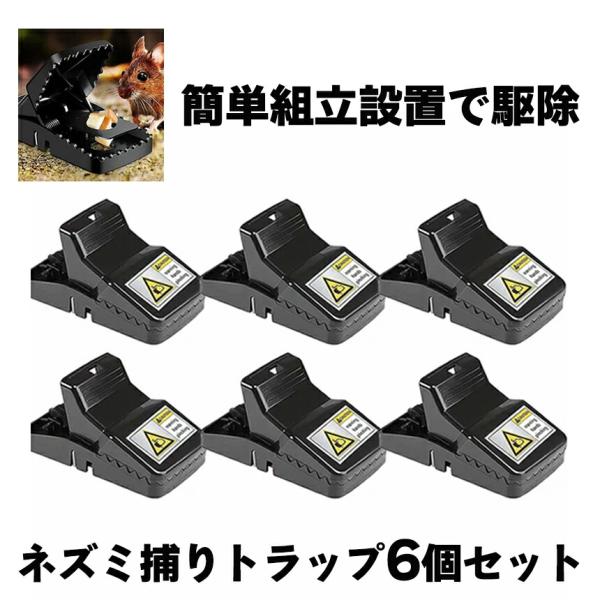 ねずみ駆除 ネズミ捕り 6個セット ねずみ取り器 ねずみ退治 捕獲器 ネズミ除け 簡単 害獣 駆除 撃退 捕獲器 マウス トラップ キャッチ 庭 家庭菜園 6-NEZTORA