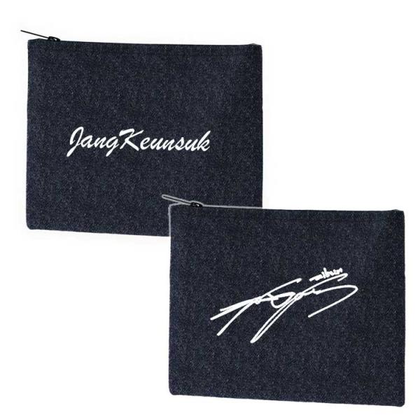 チャングンソク チャン・グンソク サイン入り デニムフラットポーチ