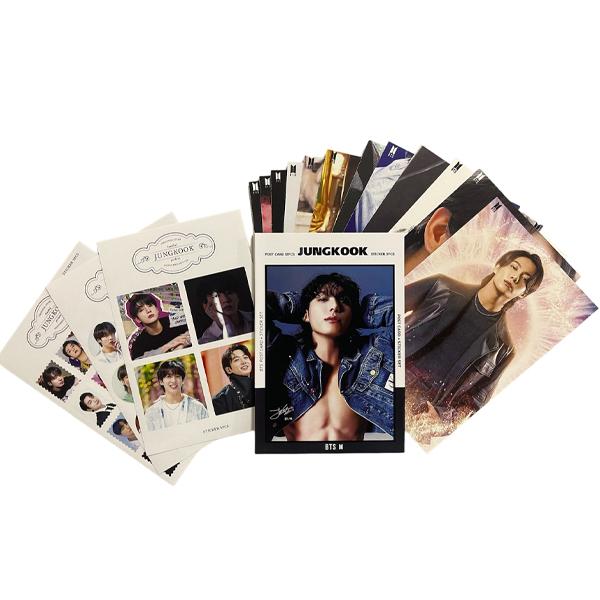 ジョングク BTS JUNGKOOK ポストカード12P ステッカー3P ポスト ジョングク BTS JUNGKOOK ポストカード12P ステッカー3P ポスト