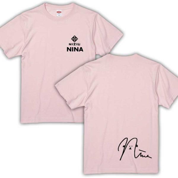 二ナ NINA ニジュー ニジユー NiziU 男女兼用Tシャツ ベビーピンク T