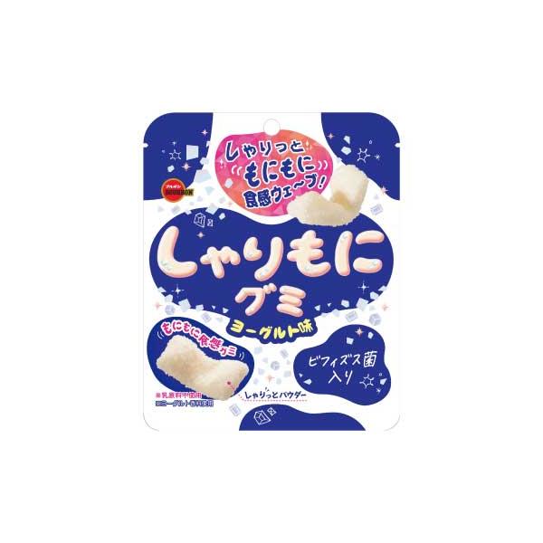 甘酸っぱしゃりしゃりパウダーがたっぷりついた、もちむにグミの食感連鎖が楽しいヨーグルト味のグミです！・内容量：57ｇ（1袋）×20袋・商品サイズ：155×125×20mm（1袋）・賞味期限：製造日より9ヵ月