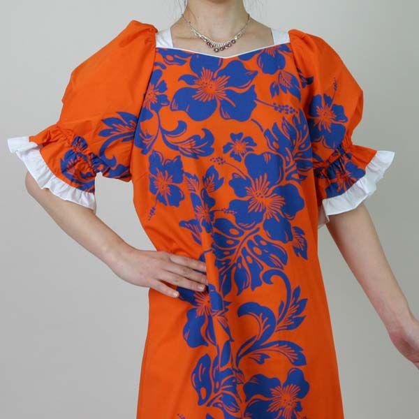 フラダンス衣装 ハワイアン ムームー ワンピース ダンスドレス リゾート衣装 オレンジに青の花柄 Buyee Buyee Japanese Proxy Service Buy From Japan Bot Online