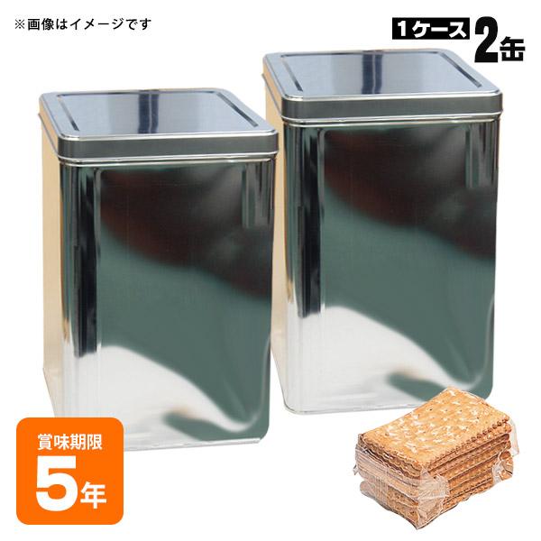 カニヤ 5年保存クラッカー 160食 缶入り(1斗缶×2缶) 非常食 保存食 