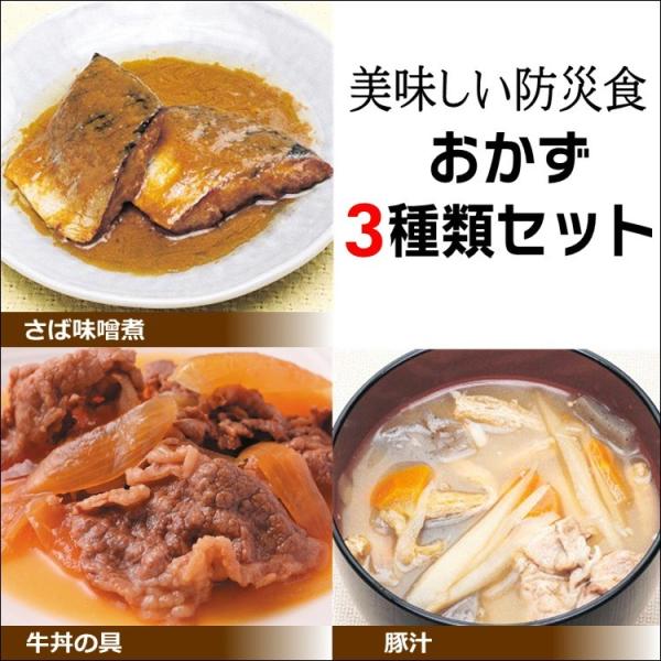 美味しい防災食 おかず3種類セット さば味噌煮 牛丼の具 豚汁 賞味期限5年7か月保存 防災グッズ D 防災スペシャルショップyahoo 店 通販 Yahoo ショッピング