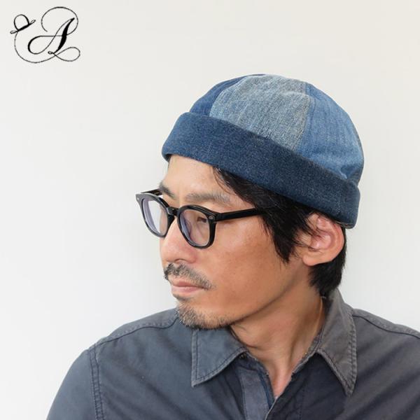 フィッシャーマンズキャップ リメイク デニム リサイクル インディゴ