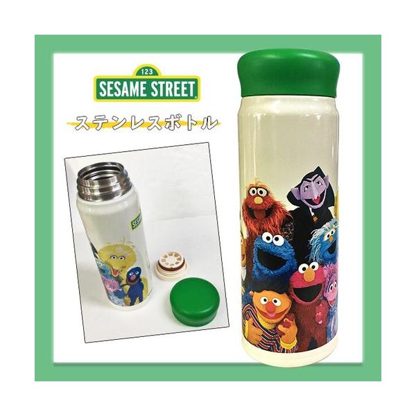 セサミストリート 保温保冷ステンレスボトル水筒 480ml 集合柄 /新入園