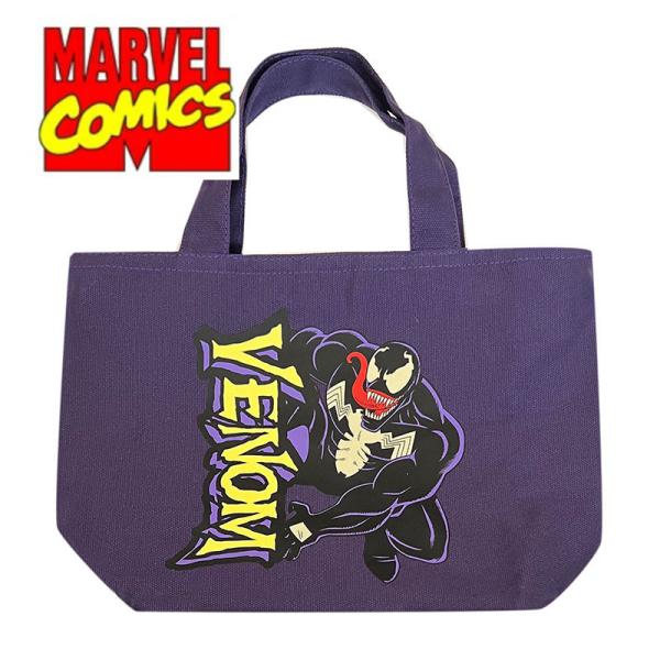 MARVEL マーベル ヴェノム ロゴ 底マチ/チャック付き 保冷保温バッグ