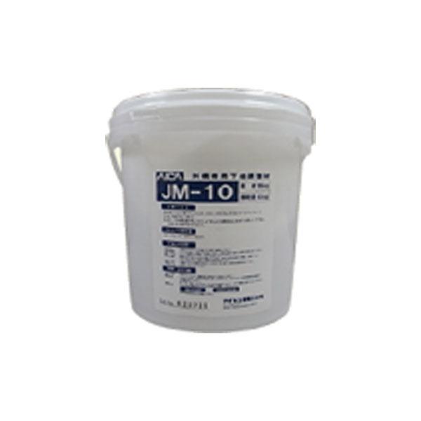 アイカの外構専用下地調整材 JM-10 のページです。【内容物】・主剤：8kg・混和材：4kg塗付面積：6から8平行メートル【特徴】◆高い接着性能セメント系下地に対し強靭な接着耐久性を発揮します。耐水・耐アルカリ性に優れた塗膜で建造物を保護...
