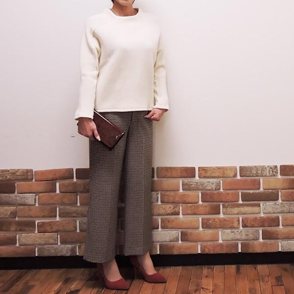 30 オフ セール Passione ローブ パシオーネ ワイドパンツ チェック レディース 冬 きれいめ チェック柄ワイドパンツ ガウチョパンツ コーデ 40代 婦人服 服 Doc Sg