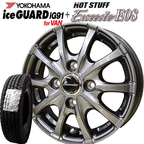 2026�N���� ���R�n�} �A�C�X�K�[�h iG91 145/80R12 80/78N���G�N�V�[�_�[E08 (�_�[�N�V���o�[) �~+�A���~�z�C�[��4�{�Z�b�g ���i�摜