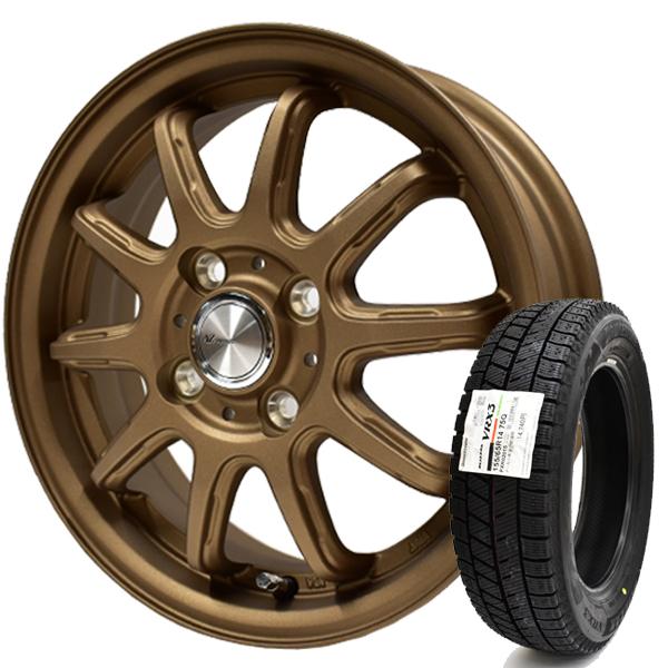 ブリザック VRX3 2024年製 国内正規品 155/65R14+ AZ-SPORTS RC-10 