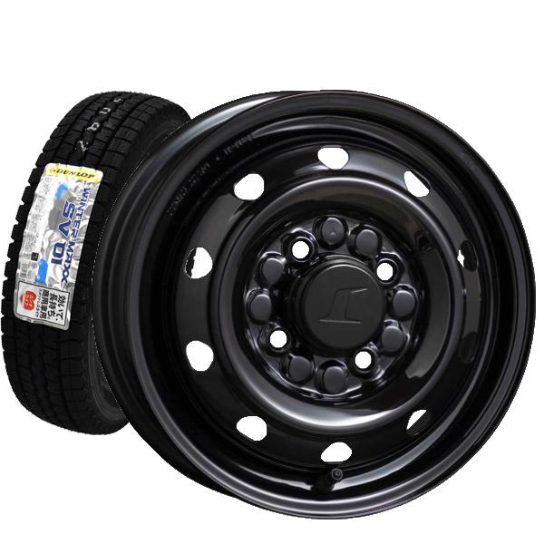 2023年製 ダンロップ SV01 145/80R12 8078N LT +トピー M74 ブラック...