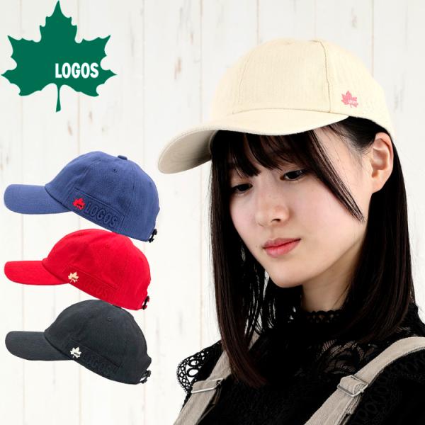 LOGOS ロゴ6パネルキャップ 帽子 かわいい キャップ シンプル 野球帽 アウトドア 日よけ 洗い加工 メンズ レディース