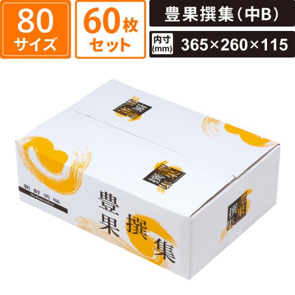 【法人限定販売】 ボックスバンク ギフト箱 豊果撰集(中B) 60枚セット 【365×260×115(外寸:375×270×125)】 ヤマニパッケージ SM-GB03-0060