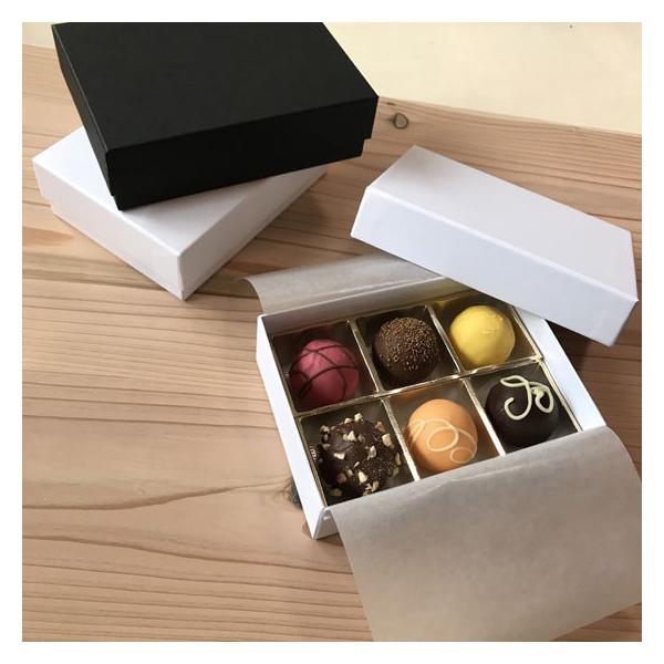 トリュフ6粒用ボックス (リボン無し) : ボックスストアYahoo!店 - 通販