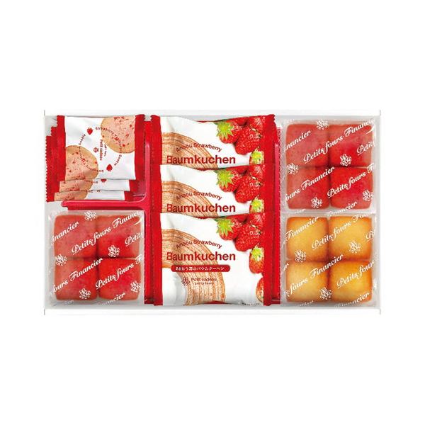 国内製造小麦粉とあまおう苺濃縮果汁を使用し、苺の風味と味わいを生かして一層一層丁寧に焼き上げたバウムクーヘンと、ひとくちサイズのしっとりとした食感で仕上げ、トンネルオーブンを使用することによりふんわりと焼き上げたフィナンシェ、ほろろとした食...