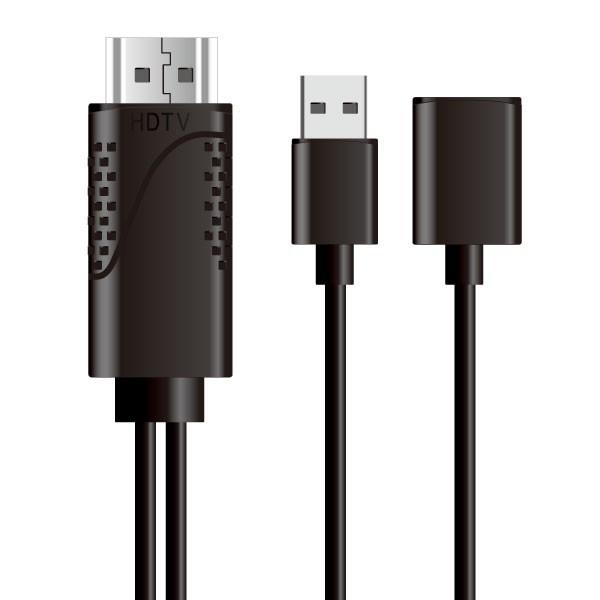 ���{�g���X�g�e�N�m���W�[ iPhone HDMI�~���[�����O�P�[�u�� �u���b�N JTT IPHDMI-BK