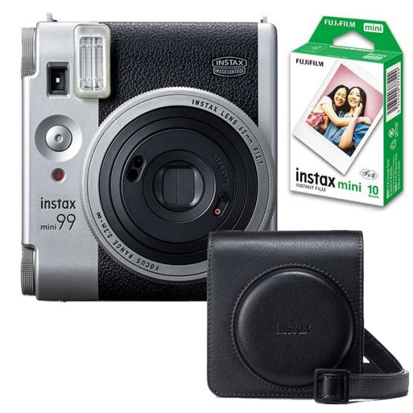【カメラケース・フィルム付】富士フィルム(フジフィルム)　チェキ99 SILVER FUJIFILM INSTAX mini99+カメラケース