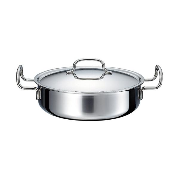 ジオ・プロダクト 全面7層 浅型両手鍋25cm GEO-25S(A3)ギフト包装