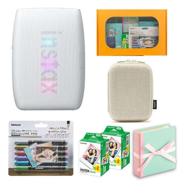 オリジナルギフトBOXセット内容● フジフイルム チェキ NS MINI LINK3 4547410536270● 純正プリンターケース● チェキ用フィルム instax mini 40枚 INSTAX MINI JP 2● ナカバヤシ デ...