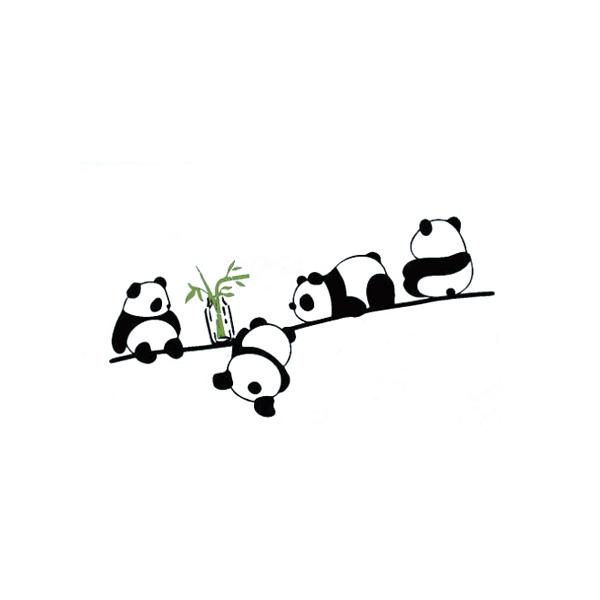 在庫特価 ぱんだ ステッカー PANDA ワンポイント カスタム シール
