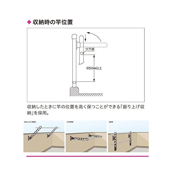 物干し 屋外 ベランダ 壁 物干し金物 川口技研 ホスクリーン 腰壁用 Hc型45cm 収納型 スタンド１本 ダークブロンズ Www Pulse Lk