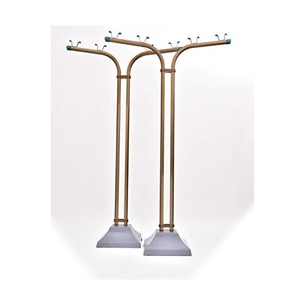 Bh T Braggart キャップカラー エメラルドグリー プラスチックカバー付きコンクリベース付き Braggartの物干し台 物干し台 Bh T アルミ物干しスタンド アルミ物干しスタンド 本体カラー ブロンズ オープニングセール