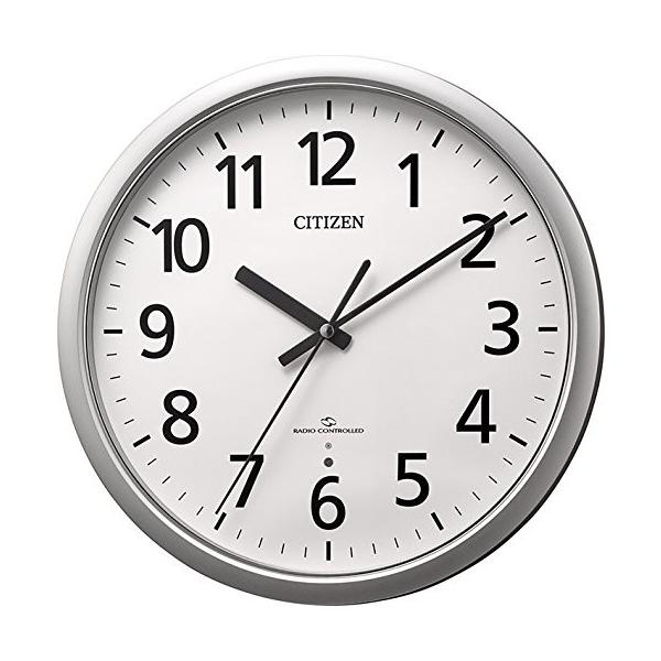シチズン 高感度 電波 掛け時計 アナログ オフィス M853 見やすい フォント 静かな秒針 銀 Citizen 4my853 019 Apaproduction Fr