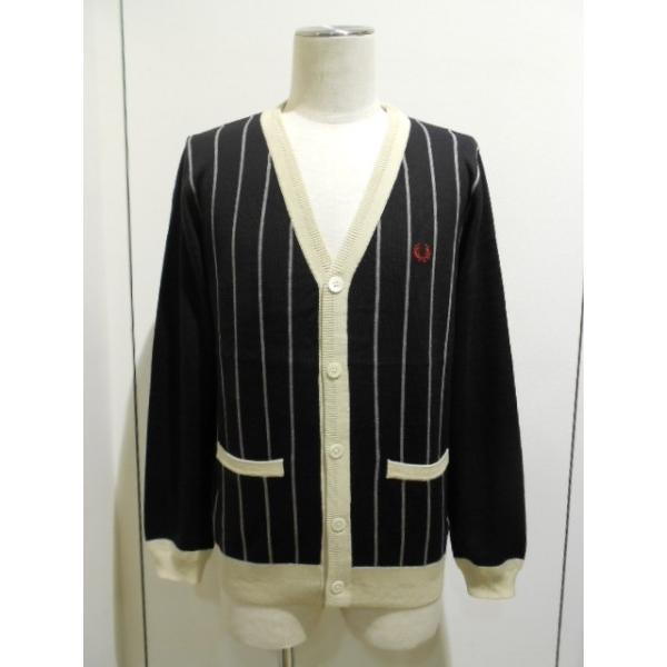 FRED PERRY(フレッドペリー) ストライプカーディガン (F3099/01 FRED PERRY(フレッドペリー) ストライプカーディガン (F3099/01