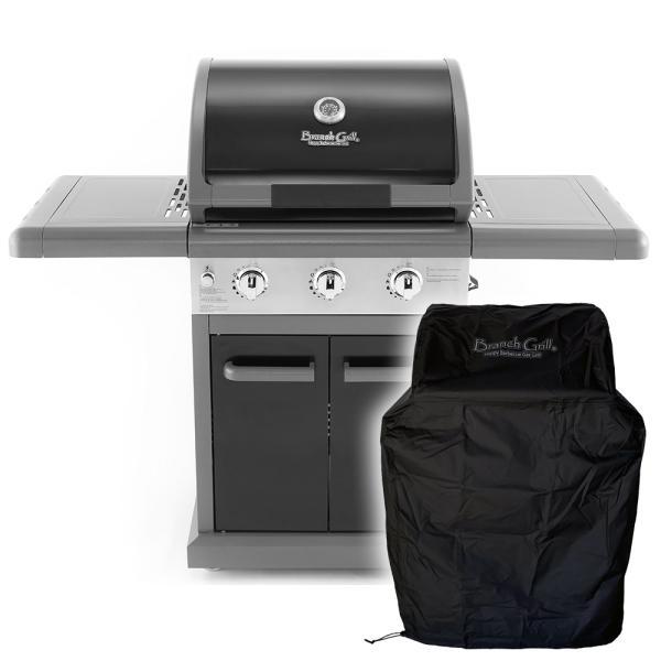 BranchGrill 中型 BBQ ガスグリル +専用グリルカバー付き ER8803