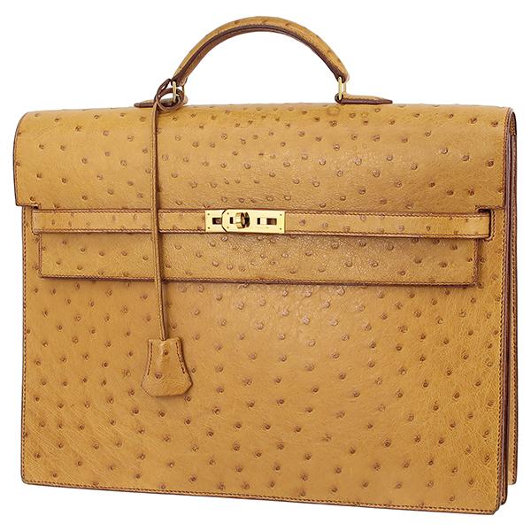 Kelly エルメス ケリーデペッシュ 38 オーストリッチ チェスナット