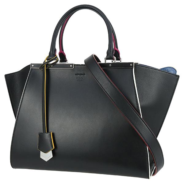 【美品】FENDIフェンディ　トゥージュール　ブラック　2way FENDI（フェンディ） トロワジュール ショルダーバッグ カーフレザー