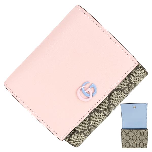 GGキャンバス グッチ 二つ折り財布 ダブルG ミディアム ウォレット GG