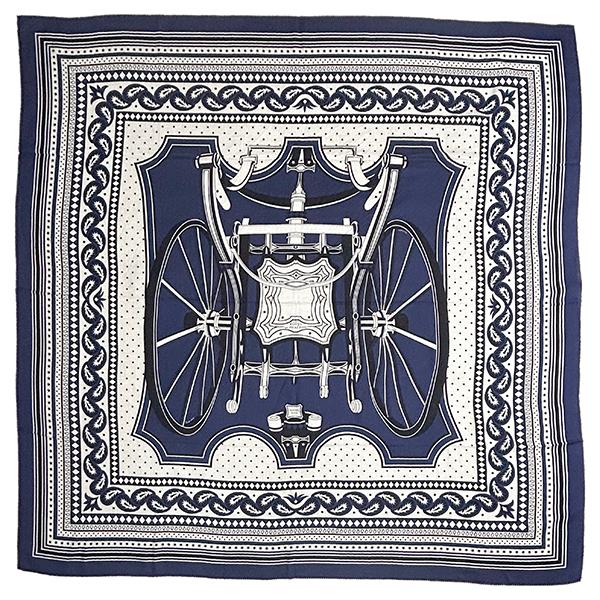 HERMES エルメス カレジェアン 140 四輪馬車の車輪・バンダナ HERMES エルメス カレジェアン 140 四輪馬車の車輪・バンダナ